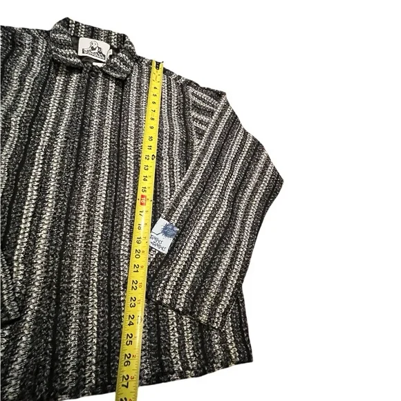 NWT JUNGLES Bouclé Black Gray Stripes Jacket Men’s Workwear Utility Chore Sz XL